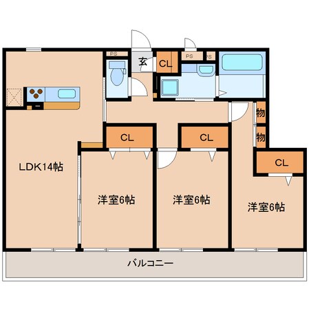 奈良駅 徒歩11分 2階の物件間取画像